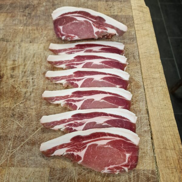 Tamworth Dry Cured Nitrite Free Unsmoked Back Bacon Chops - Image 2